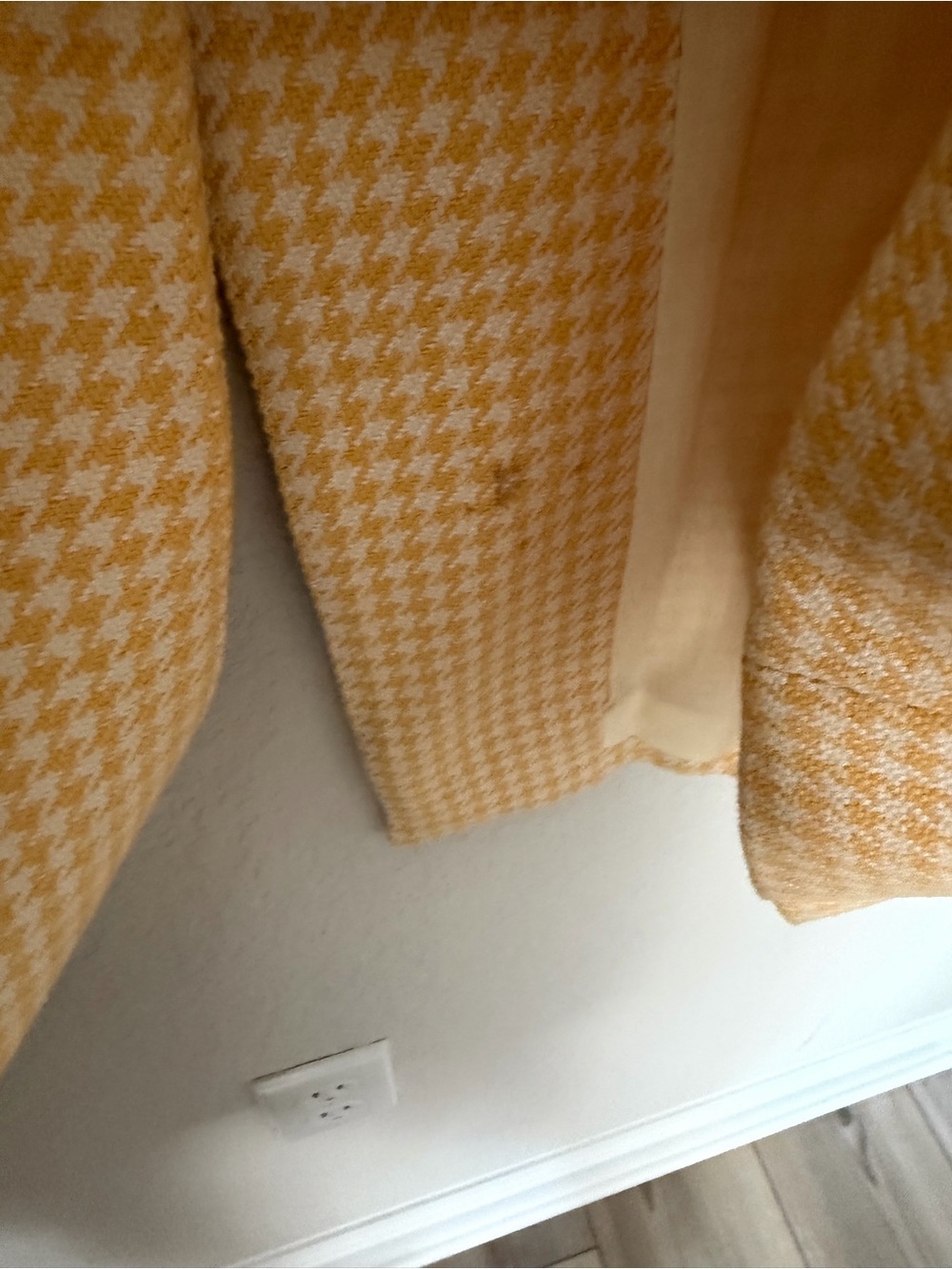 Women's Yellow Houndstooth Button-Front Coat - Picture 8 of 11